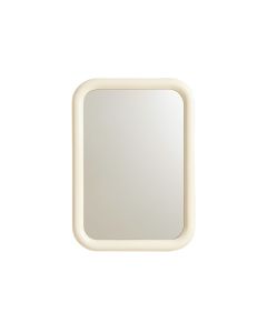 Maple Crest Framed Wall Mirror - Ivory