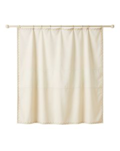 Rowan Dale Shower Curtain Hanging Flat From A Plain Rod - Ivory (synthetic illustration; no displayed measurements)