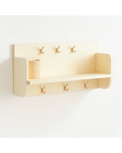 Olive Edge Wall-Mounted Entryway Organizer Shelf - Ivory (synthetic illustration; no displayed measurements)
