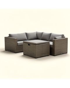 Modern Style Outdoor Furniture Sofa Set With Large Storage Box (synthetic illustration; no displayed measurements)