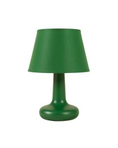 Briar Canyon Table Lamp With A Plain Fabric Shade - Green