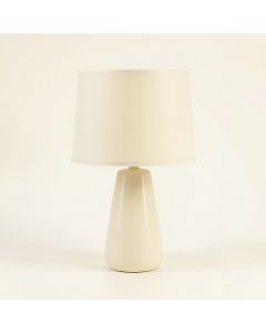 Shore Bend Table Lamp With A Plain Fabric Shade - Ivory (synthetic illustration; no displayed measurements)
