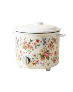 Narita 5.5 Qt . Electric Floral Patterned Slow Cooker