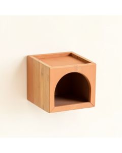 Cliff Bend Wall-Mounted Cat Perch - Terracotta (synthetic illustration; no displayed measurements)