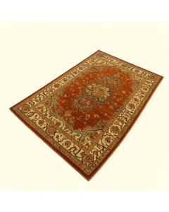 Cassian Oriental Ocean/Rust Area Rug (synthetic illustration; no displayed measurements)