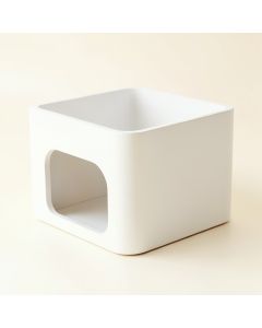 Cedar Edge Empty Furniture-Style Litter Enclosure - White (synthetic illustration; no displayed measurements)