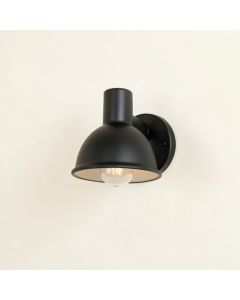 Bay Crest Wall Sconce Mounted On A Plain Wall - Black (synthetic illustration; no displayed measurements)