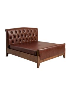 Savard Tufted Upholstered Low Profile Canopy Bed
