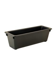 Clay Dale Empty Railing Planter With Integral Brackets - Black (synthetic illustration; no displayed measurements)
