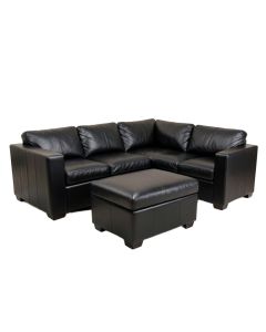 Eward 111 '' Wide Leather Match Reversible Sofa & Chaise With Ottoman (synthetic illustration; no displayed measurements)
