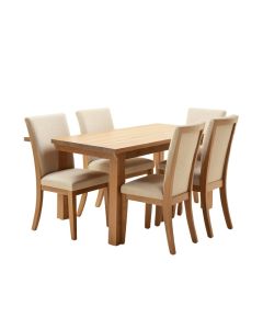 Abrahante Butterfly Leaf Rubberwood Solid Wood Dining Set