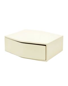 Oak Field Desktop Monitor Riser - Ivory (synthetic illustration; no displayed measurements)