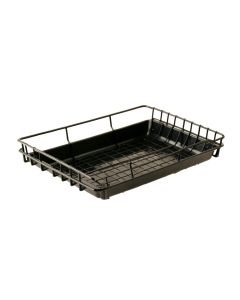 River Brook Empty Under-Desk Cable Tray - Black (synthetic illustration; no displayed measurements)