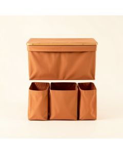 Linden Bluff Laundry Sorting Station With Plain Removable Bags - Terracotta (synthetic illustration; no displayed measurements)