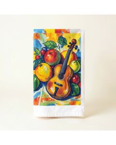 Holst Picasso Painting Bowl Of Fruit And Guitar Hand Towel (synthetic illustration; no displayed measurements)