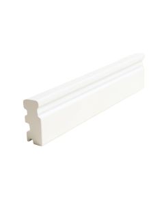 High Density Polyurethane , Primed White 7 7/8 '' H X 78 '' W X 5/8 '' D Chair Rail (synthetic illustration; no displayed measurements)