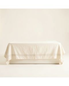 Cove Bluff Flat Bed Sheet - Ivory (synthetic illustration; no displayed measurements)