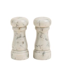 Creative Co-Op Marble Salt And Pepper Shaker Set