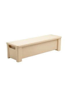 Hazel Crest Narrow Outdoor Storage Bench - Beige