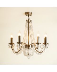 Cheryl 3 - Light Unique Empire Chandelier Beaded Accents (synthetic illustration; no displayed measurements)