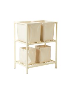Brook Canyon Laundry Sorting Station With Plain Removable Bags - Cream (synthetic illustration; no displayed measurements)