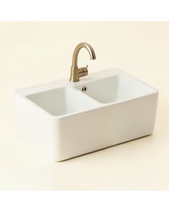 33 '' L X 18 '' W Double Basin Farmhouse Kitchen Sink (synthetic illustration; no displayed measurements)