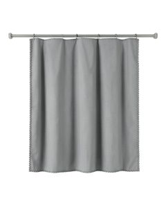 Ridge Dell Shower Curtain Hanging Flat From A Plain Rod - Gray (synthetic illustration; no displayed measurements)