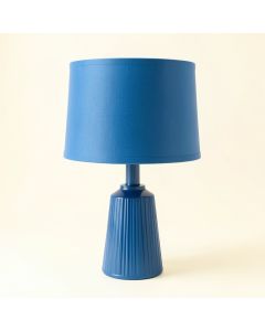 Briar Brook Table Lamp With A Plain Fabric Shade - Blue (synthetic illustration; no displayed measurements)