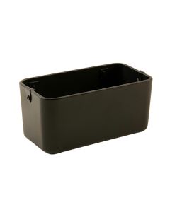 Moss Crest Empty Railing Planter With Integral Brackets - Black