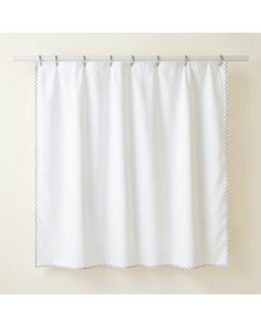 Stone Dale Shower Curtain Hanging Flat From A Plain Rod - White (synthetic illustration; no displayed measurements)