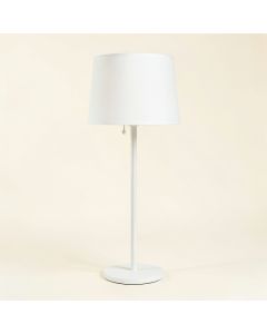 Meadow Bluff Floor Lamp With A Plain Fabric Shade - White (synthetic illustration; no displayed measurements)