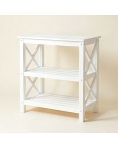 Hazel Bridge Empty Seed-Starting Shelving Unit Without Lights - White (synthetic illustration; no displayed measurements)
