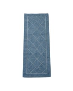 Fern Bend Narrow Runner Rug - Blue