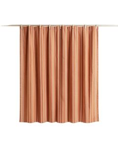 Vale Bend Shower Curtain Hanging Flat From A Plain Rod - Terracotta (synthetic illustration; no displayed measurements)