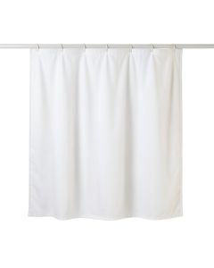 Flint Brook Shower Curtain Hanging Flat From A Plain Rod - White (synthetic illustration; no displayed measurements)