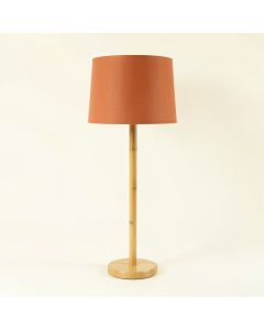 Shore Arc Floor Lamp With A Plain Fabric Shade - Terracotta (synthetic illustration; no displayed measurements)