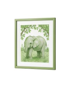 Nursery Elephant Framed Painting Print