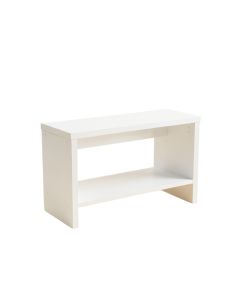 Cove Bluff Narrow Outdoor Storage Bench - White