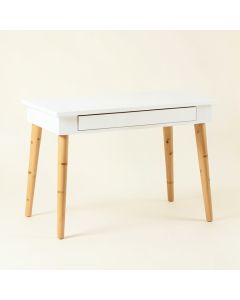 Linden Arc Writing Desk (synthetic illustration; no displayed measurements)