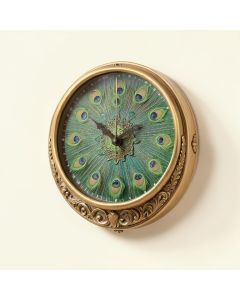 Oversized Shala Peacock Wall Clock (synthetic illustration; no displayed measurements)