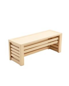 Harbor Crossing Narrow Outdoor Storage Bench - Beige