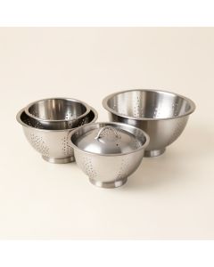 Cuisinart 3 Piece Stainless Steel Strainer Set (synthetic illustration; no displayed measurements)
