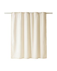 Alder Dale Shower Curtain Hanging Flat From A Plain Rod - Ivory (synthetic illustration; no displayed measurements)