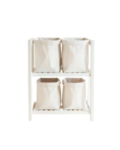 Flint Bridge Laundry Sorting Station With Plain Removable Bags - White (synthetic illustration; no displayed measurements)
