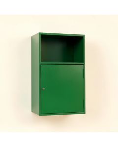 Pine Arc Wall-Mounted Entry Cabinet (synthetic illustration; no displayed measurements)