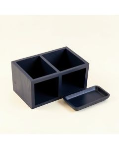Reed Arc Empty Coffee-Station Organizer - Navy (synthetic illustration; no displayed measurements)