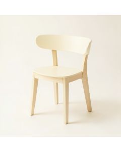 Oak Arc Small Chair - Cream (synthetic illustration; no displayed measurements)