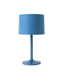 Spruce Dale Table Lamp With A Plain Fabric Shade - Blue