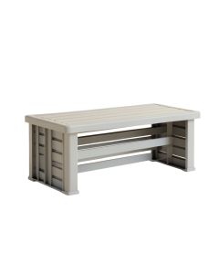 Shore Canyon Narrow Outdoor Storage Bench - Gray (synthetic illustration; no displayed measurements)