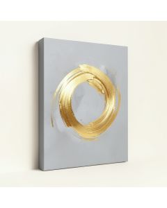 Abstract Golden Caves Paint Brush Strokes By Oliver Gal -Graphic Art Print On Canvas (synthetic illustration; no displayed measurements)